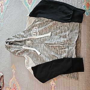 Reflex Junior girls Hooded jacket, Gray and black size XL